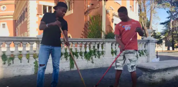 Meet The Nigerian Guys Who Sweep The Streets Of Italy In Order To Survive (Photos)